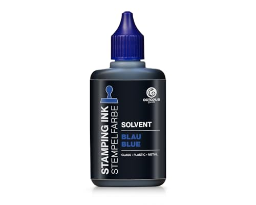 Octopus 50 ml Solvent Stempelfarbe blau, wasserfest auf...