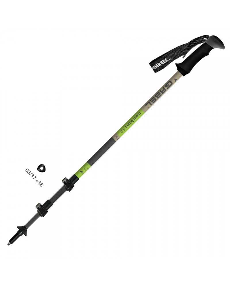 GABEL Kijki turystyczne Mod. MONT BLANC 4.0 GREEN Teleskopowe aluminiowe - MADE IN ITALY