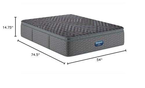 Image of Beautyrest Days End Plush Pillow Top 14.75 inch Full Size Mattress | CertiPUR-US certified, 10 Year Limited Warranty, 100-Night Trial, Made in the USA with global components, motion separation