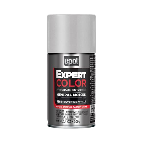 U-POL Expert Color, for General Motors 636R, Automotive Spray Paint, Professional Grade, Easy-to-Use, Silver Ice Metallic