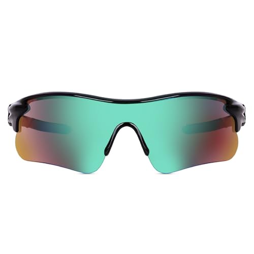 Image of Dervin Non Polarized Oversized Sports Sunglasses for Men Women, Outdoor Cricket Cycling Hiking Fishing Sunglasses