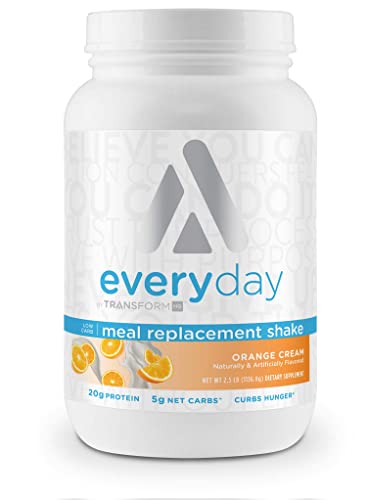 TransformHQ Meal Replacement Shake Powder 28 Servings (Orange Cream) - Gluten Free, Non-GMO