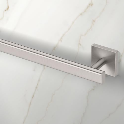 Image of Gatco 4070A Elevate, Towel Bar, 30 inch, Satin Nickel /Wall Mounted 30 Inch Towel Holder for Bathroom