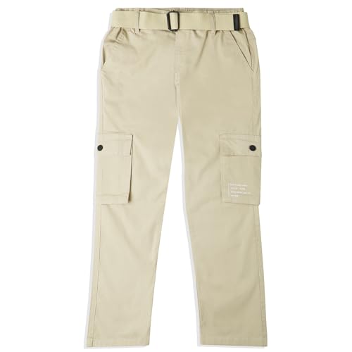 Image of CAVIO Boys Cotton Solid Cargo Pants
