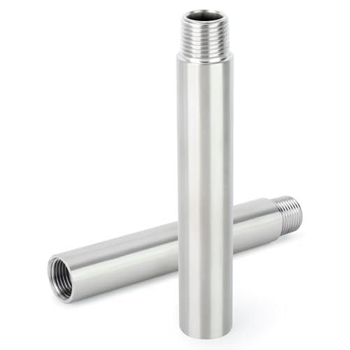 2 pezzi SS304 1/2" maschio a femmina x 150 mm tubo estensione capezzoli