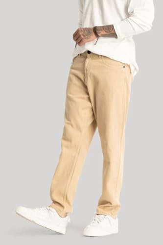 Image of Men Mom Fit High Waist Denim Jeans | Relaxed Fit Straight Leg Casual Denim Pants | Stylish Street Style & Office Wear