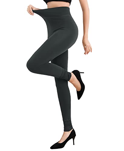 Image of Pnadty Women's High Waisted Velvet Warm Elastic Tights Winter Fleece Lined Thick Leggings Pants