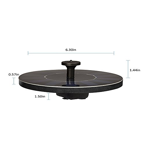 Bomba de água solar Birdbath Round Small Pond Jardim Decoração Water-height 65cm DC30S-0708R