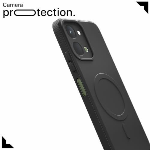 Image of Pikkme Back Cover for Vivo T5x / Vivo Y51 Pro /iQOO Z11x 5G Soft Matte Silicone Mag-Safe Design (Mag-Safe Not Support) Camera Protection | Slim Fit Bumper Cover (Black)