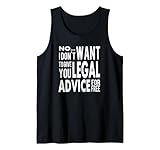 Abogado - Sin Asesoramiento Legal Gratuito Camiseta sin Mangas