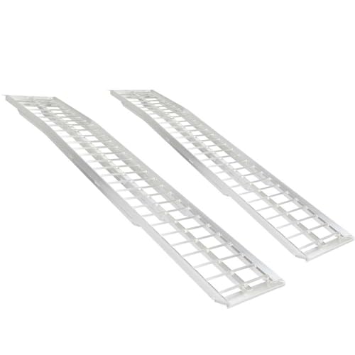 Rage Powersports Black Widow Aluminum Arched Dual Runner Non-Folding ATV Ramps with Plate Lip