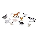 precio de figuras de animales en madera Los animales incluyen el caballo, la gallina, el cerdo, el pato, la vaca, el burro, la cabra, el gallo, la oveja y el perro pastor