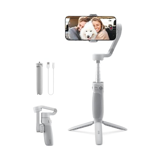 ZHIYUN Smooth Q4 [Ufficiale] Stabilizzatore Smartphone, Gimbal Telefono 3 Assi, Asta di Prolunga da 215mm, Treppiedi, Stabilizzatore per YouTube, Volg, Youtube, Android, iPhone, Portatile e Pieghevole