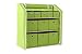 Homebi Multi-Bin Storage Shelf 11 Drawers Storage Chest Linen Organizer Closet Cabinet with Zipper Covered Foldable Fabric Bins and Sturdy Metal Shelf Frame in Green,31"W x12" Dx32"H