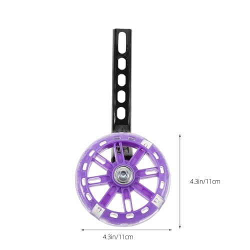 Set de Ruedas de Entrenamiento para Bicicleta SOLUSTRE con Estabilizadores Auxiliares Morados Intermitentes, Ruedas de Soporte Universales Resistentes para Aprender y Equilibrar en Bicicleta miniatura 2
