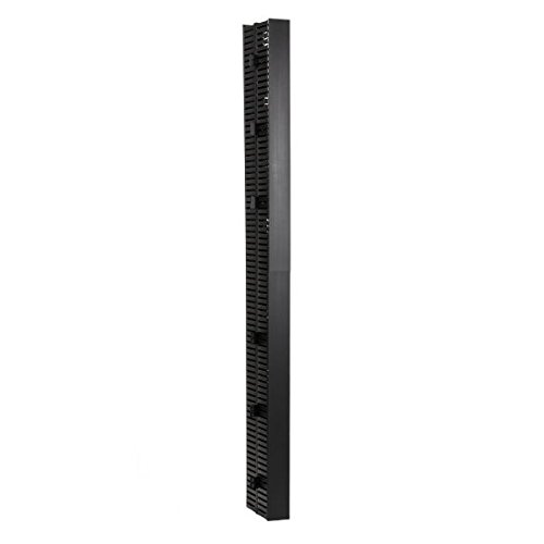 Hellermann Tyton VWMDS4X5BKH Vertical Wire Manager Dual-Sided, Side Mount, 4.0" x 5.0" x 35.0" Front, Hinged, Black