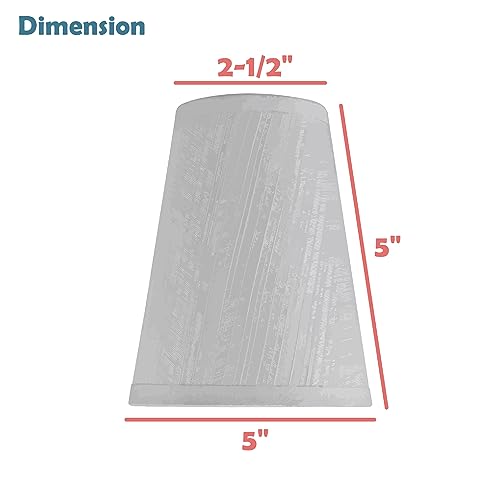 Image of Aspen Creative 51034-6, Empire Clip-On Chandelier Lamp Shade, Off White in Petal Paper, 2 1 /2 inch Top x 5 inch Bottom x 5 inch Slant Height, Set of 6