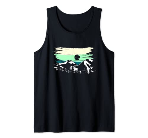 Silhouette Mountain Forest - Rétro - Vintage Débardeur