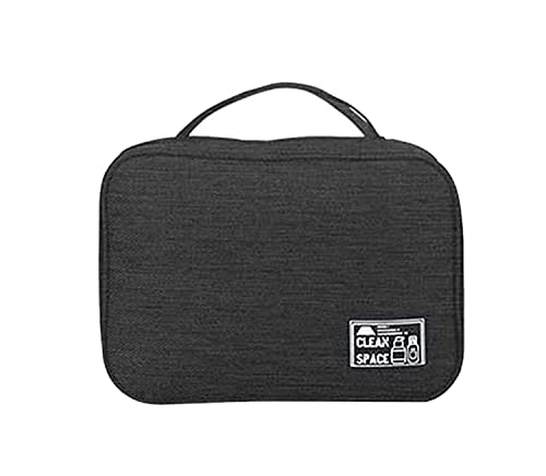 Image of Styleys Travel Cosmetic Bag for Men Women, Hanging Toiletry Bag, Makeup Pouch, Waterproof Makeup Cosmetic Bag Travel Organizer for Accessories, Shampoo (Black - S11087)