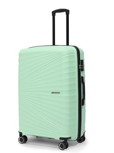 Image of Move-Meant Travel Crew Large Check-in 75Cm Suitcase 8 Wheels Number Lock Polycarbonate Hard HPS Green Trolley Bag for Men & Women|360 Spinner Wheeling System Luggage|Trolley Bags for Travel