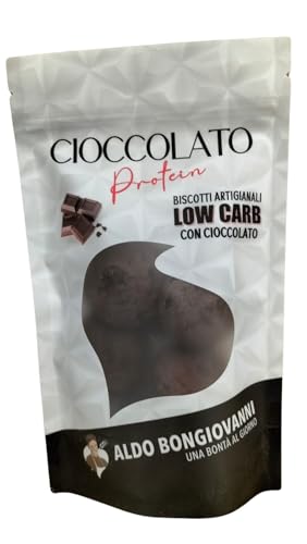 Bongiovanni Bontà Naturali Galletas Keto bajas en carbohidratos – 125 g – Sabor chocolate