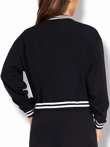 IBL LiveShine Cardigan Sweaters for Women, Scuba Collegiate Style Open Front Sweatshirt with Buttons Loose Fit Trendy 20253