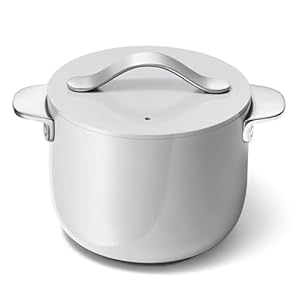 Caraway Petite Cooker – 2 Qt Ceramic Coated Pot – Free From Forever Chemicals – Perfect for Rice, Grains, or Sauces – Gray