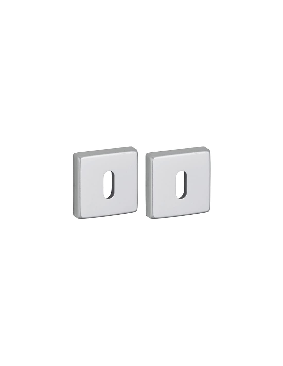 Coppia borchie, rosetta quadrata Veles 50X50 foro per chiave, argento - THIRARD