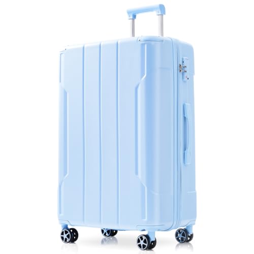 Hardshell, Lightweight Durable ABS Suitcases with Double Wheels, Expandable 28-inch Checked 28