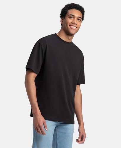 Image of Jockey UM23 Men Super Combed Cotton Blend Oversized T-Shirt with StayFresh Treatment