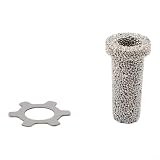 Glewi Regolatore in acciaio inox ARA Elemento filtrante 10x18mm Deflettore ad alto flusso per la manutenzione della valvola del primo stadio Kit di riparazione Dive Gear Argento