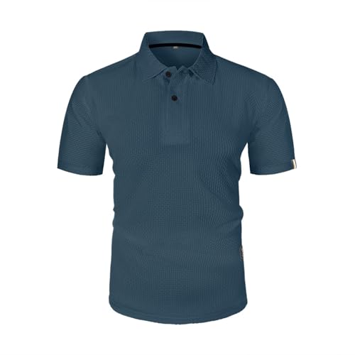 Breeze Polo Shirts para Hombre Polo con Cuello y Manga Corta Casual de Secado Rápido para Golf miniatura 3