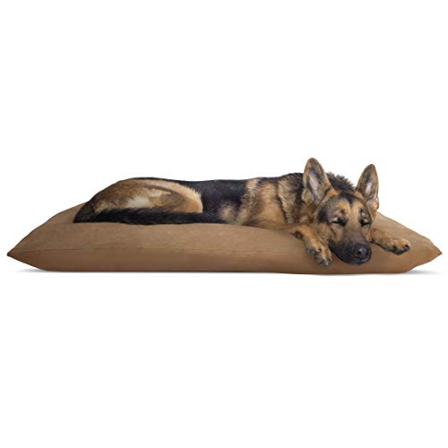 Furhaven Pet Dog Bed | Oxford & Suede Snuggle Throw Pillow Cushion Pet
