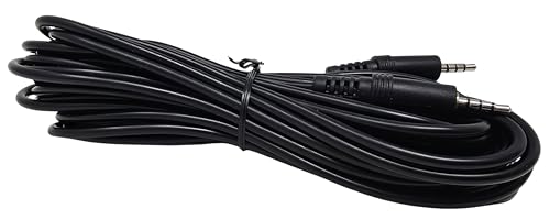 Cable Auxiliar TRRS 3.5mm Macho a Macho 7.62 m miniatura 3