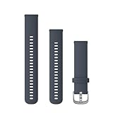 Garmin Schnellwechsel-Armband, 20mm, Silikon, Granitblau, passend für venu Serie (außer S-Modelle), Forerunner 55/245/645, Approach S12/S40/S42, vivoactive 3/4, vivomove 3/HR/Luxe/Style, D2 Air/ X10