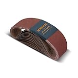 POWERTEC 12PK 4x36 Sanding Belts, 240 Grit Aluminum Oxide, 4 x 36 Inch Sanding Belts for Benchtop Belt and Disc Sander, Belt Sandpaper for Woodworking, Metalworking, Paint, Rust Removal (110153-P4V)