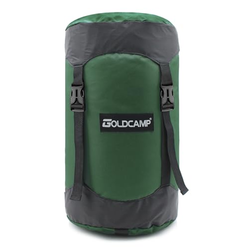 GoldCamp Sleeping Bag Stuff Sack, 40% More Storage! 18L/30L/43L/49L/65L Compression Stuff Sack, Waterproof & Ultralight - Space Saving Gear for Camping, Hiking (Green, XXXL) - image 1