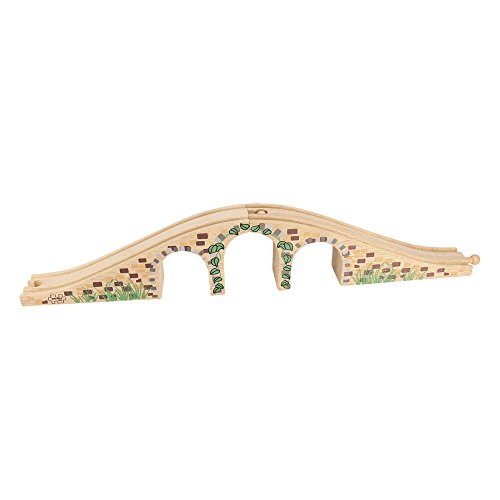 Bigjigs Rail Three Arch Bridge, Train Accessories, Wooden Toys for 3 4 5 Year Olds