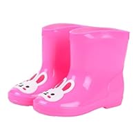 ENEN Rain Boots for Kids Girls and Boy, Rain Boots Toddler 1-10yrs Unisex Children Wellies Waterproof Non-Slip Rubber Gripped Sole for Spring Summer, School, Outdoors (Pink Rabbit,14)