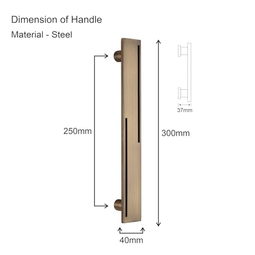 Image of COMPASS 12 inch Stainless Steel 304 Grade Main Door Handle | Door Handles for Main Door | Pull Handles for All The Doors of House | Office | Hotels, Antique Finish| 102