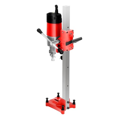 Vertikaler Diamant-Kernbohrständer, Kernbohrmaschine 2300W - Diamantbohrgerät für Beton & Mauerwerk - 740 U/min mit Wasserkühlung - Max. Ø165mm / Tiefe 80cm - Inkl. 3,5m Schlauch