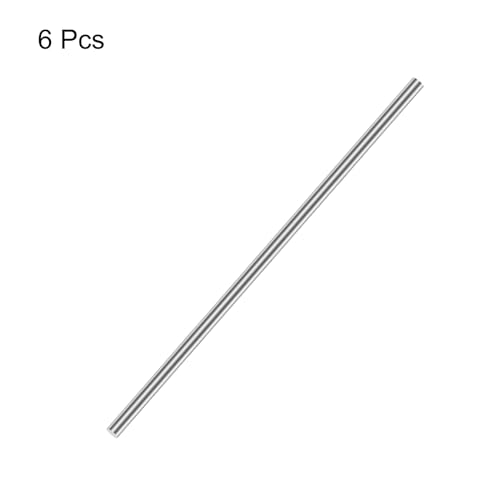 Image of uxcell 4mm x 450mm 304 Stainless Steel Solid Round Rod for DIY Craft - 6pcs