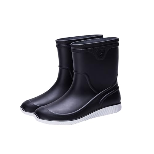 Bottes de pluie d'hiver pour homme et chaussures imperméables décontractées unies