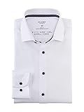Muster: Twill OLYMP Herren Businesshemd Langarm Level Five 24/Seven,Twill,Body fit,Modern Kent,Weiss 00,40