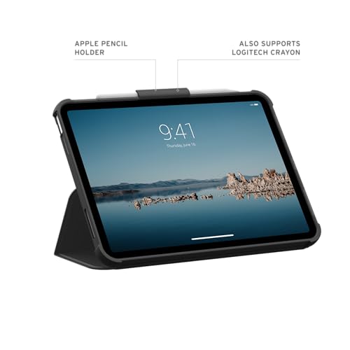 Image of URBAN ARMOR GEAR UAG Designed for iPad A16 Case 11 inch 11th Gen 2025, 10.9 inch 10th Gen 2022 (A3354 A3355) Plyo LT - Armor Shell Folio Cover with Adjustable Kickstand & Pencil Holder, Ice /Black