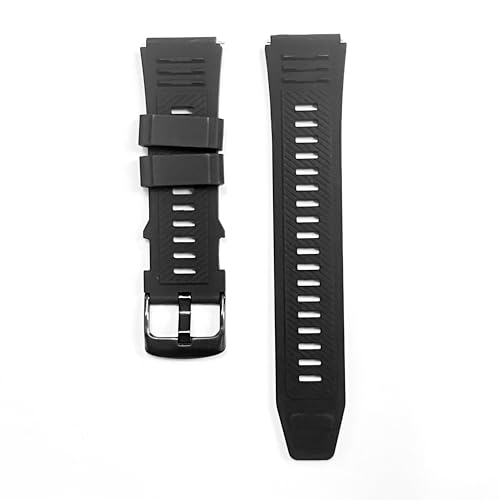 SOUYIE Silicone Watch Bands, 22mm Quick Release Silicone Replacement Watch Strap with Black Stainless Steel Buckle, Compatible SW-7 Smart Watch