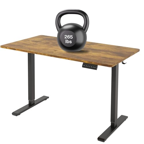 Image of Dual Motor Standing Desk Frame, Electric Adjustable Legs with 265 lbs Weight Capacity, for Max 42″ x 71″ Desktop, with Cable Management Tray, 2pcs Headphone Hook, for Home Office