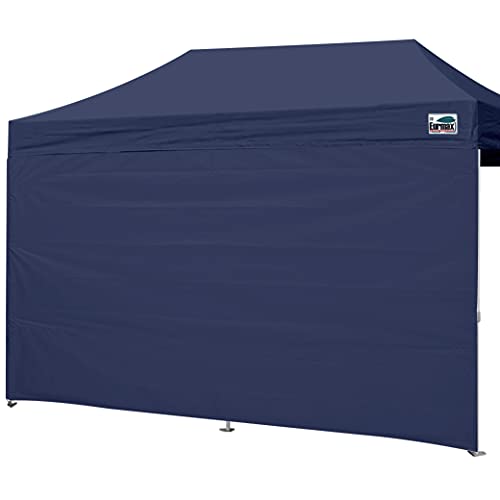 Image of Eurmax USA 10x20 Pop Up Canopy SunWall-UV Protection for Tents,Blocks Sunlight&Wind,Water Resistant Side Wall Only,Easy Hook & Loop Installation,Fit for 20FT Straight Leg Shelters&Gazebo,Navy Blue