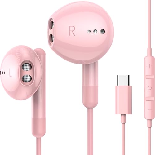 Image of USB C Headphones for iPhone 17 16 15 Pro Max Plus iPad Pro USB C Earphones with Microphone Volume Control USB C Wired Earbuds USB Type C Earphone for Google Pixel 8 Galaxy S26 S25 S24 S23 S22 S21 A55