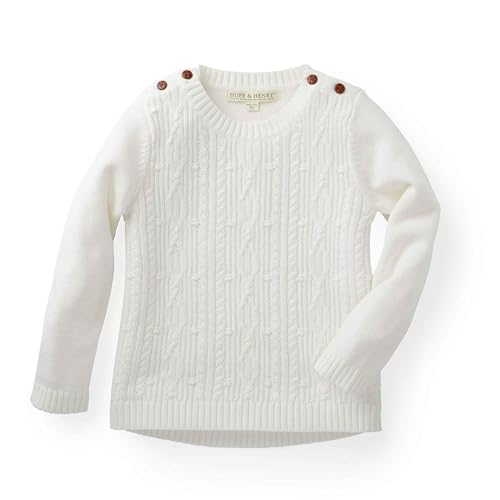 Image of Hope & Henry Girls Cable Front Pullover Sweater